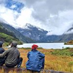 Enjoying views of glacial lakes in Aeyo valley