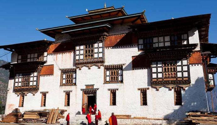 Trashighan dzong in east bhutan