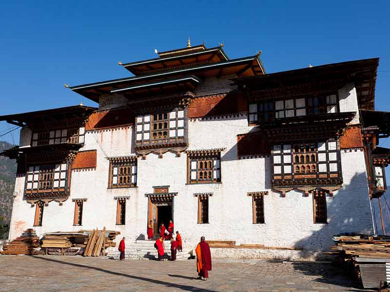 Trashighan dzong in east bhutan