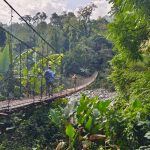 kamlang-trek-01 crossing the hanging bridge on the Kamlang trek