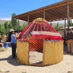 Making a yurt on our Kyrgyzstan tour
