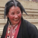 Monpa lady in traditional dress